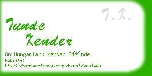 tunde kender business card